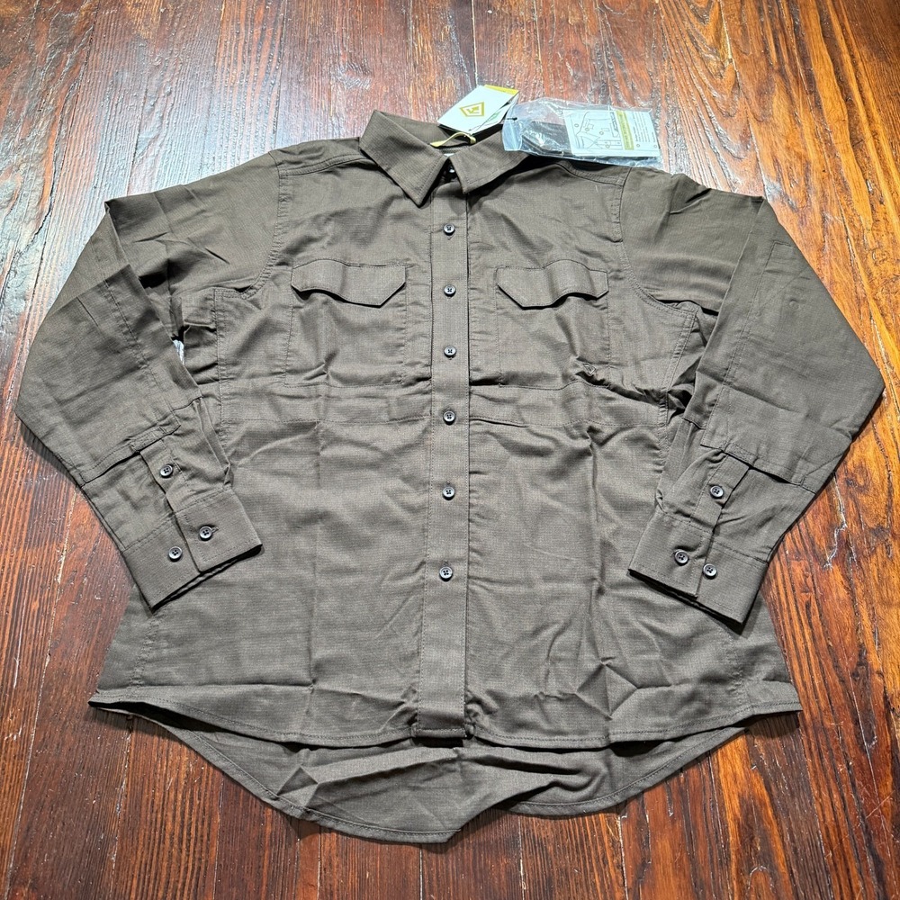 First Tactical Shirt Womens XL Brown V2 Tactical Long Sleeve Uniform NWT‎